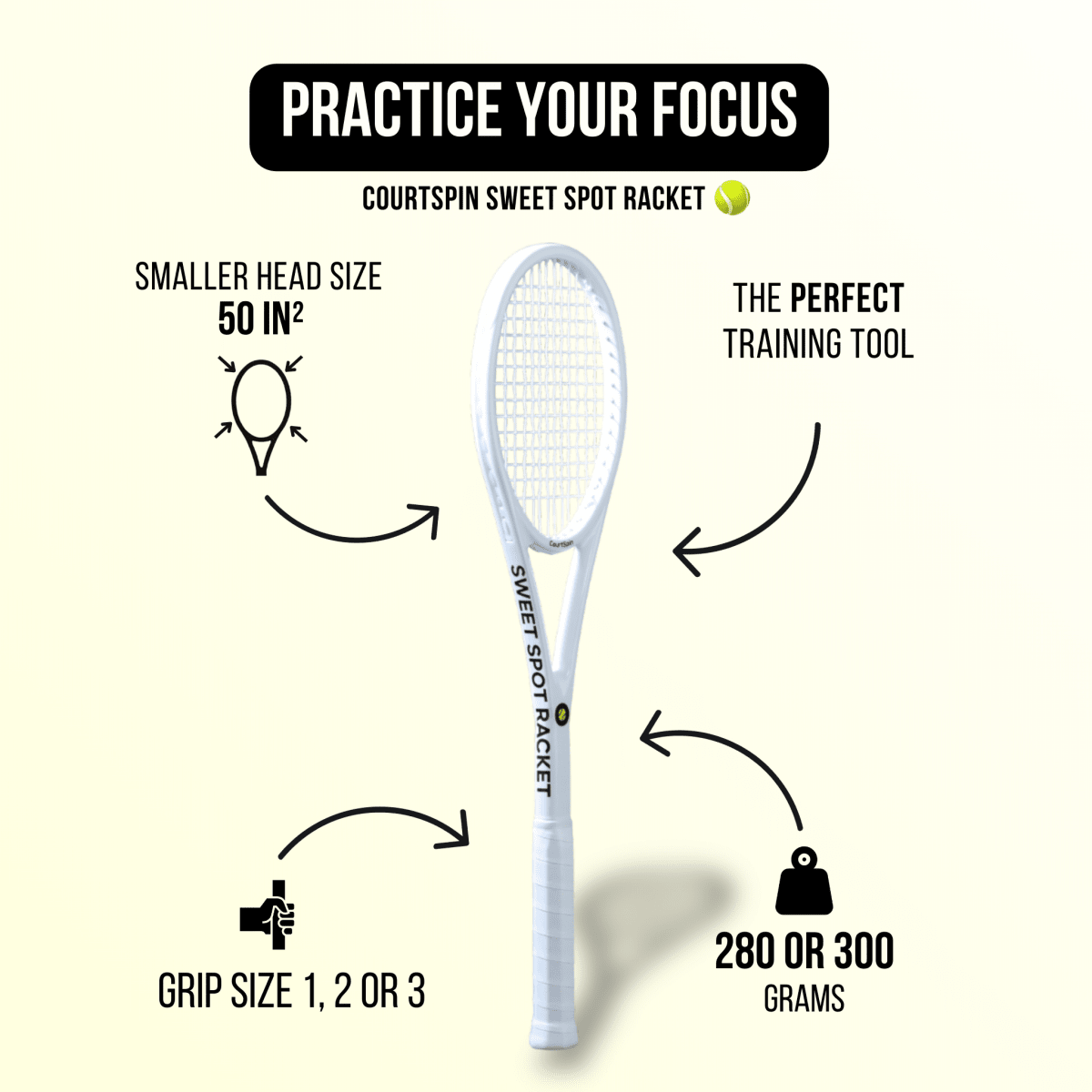 CourtSpin Sweet Spot Racket - CourtSpin